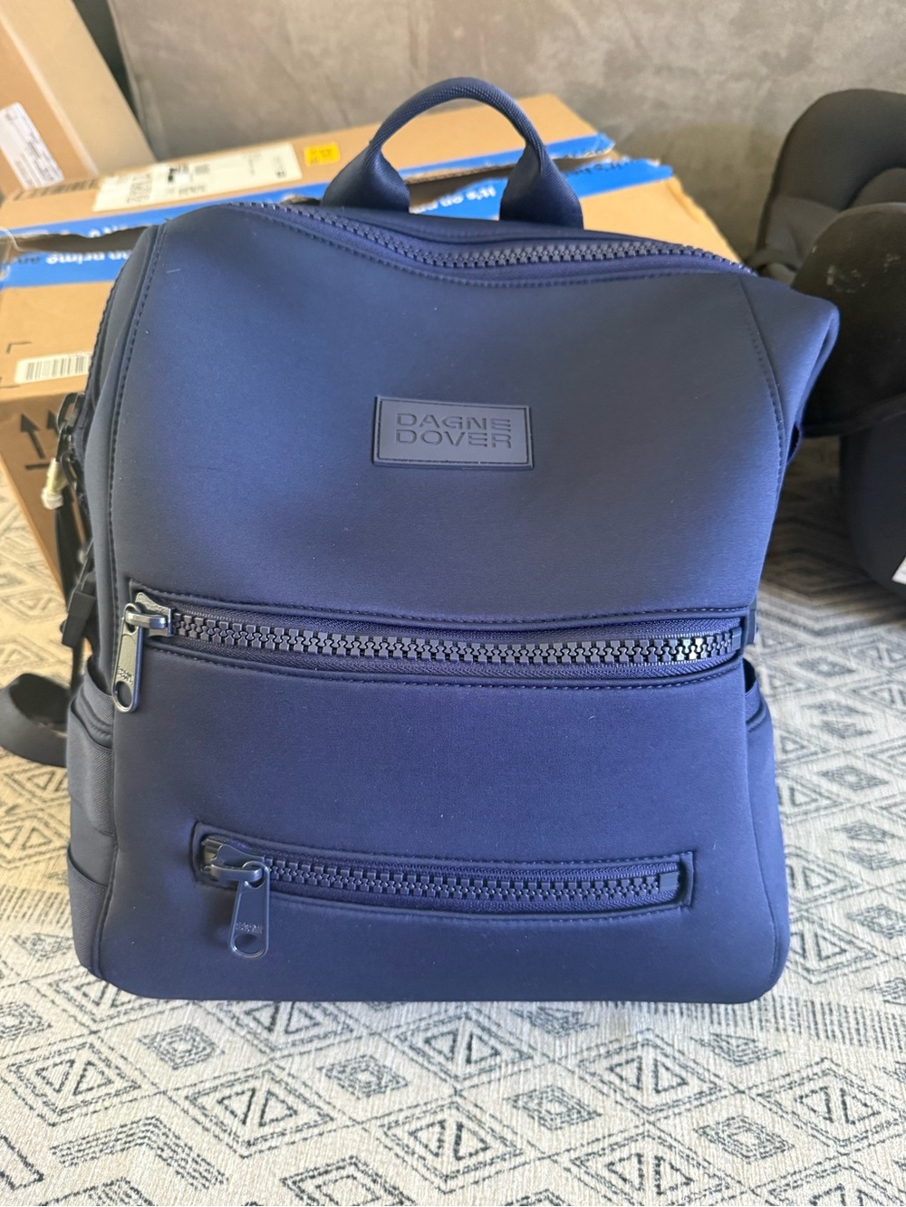 Dagne Dover Indi Medium Neoprene Diaper Backpack Blue NWT